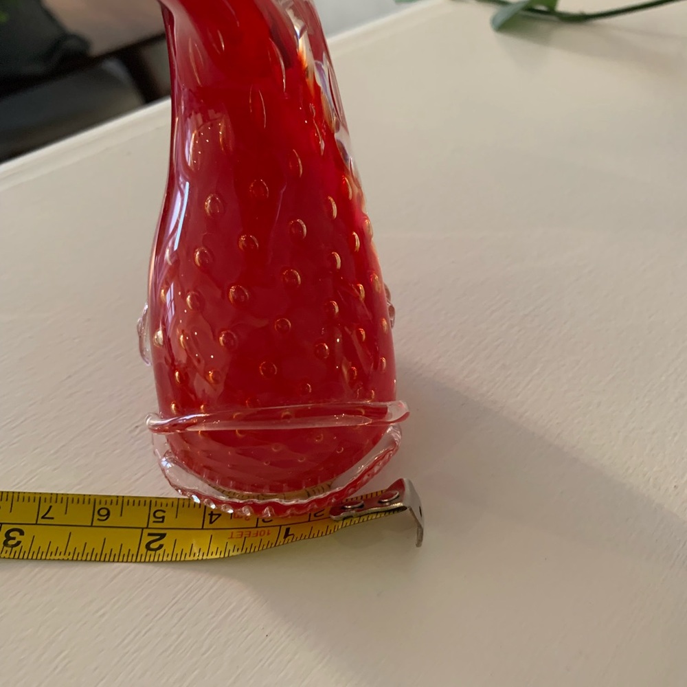 Red Murano Glass Whale - Picture 8 of 8